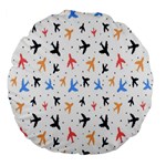 Cute airplanes planes Large 18  Premium Flano Round Cushions Front