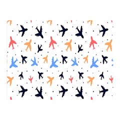 Cute airplanes planes Two Sides Premium Plush Fleece Blanket (Mini)