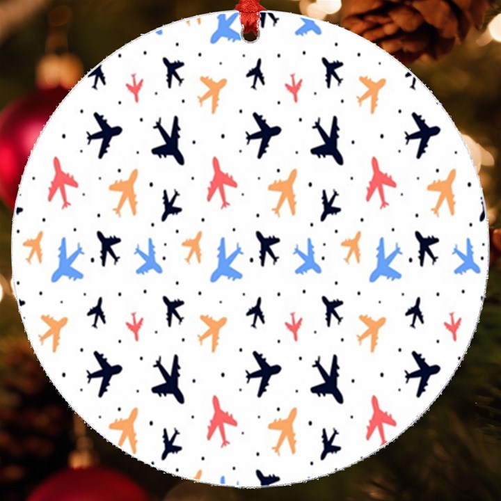 Cute airplanes planes UV Print Acrylic Ornament Round