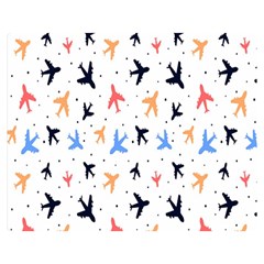 Cute airplanes planes Premium Plush Fleece Blanket (Medium)