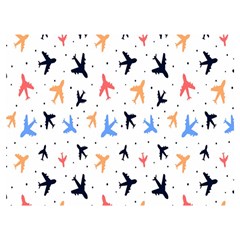 Cute airplanes planes Two Sides Premium Plush Fleece Blanket (Baby Size)