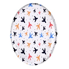 Cute airplanes planes Oval Glass Fridge Magnet (4 pack)