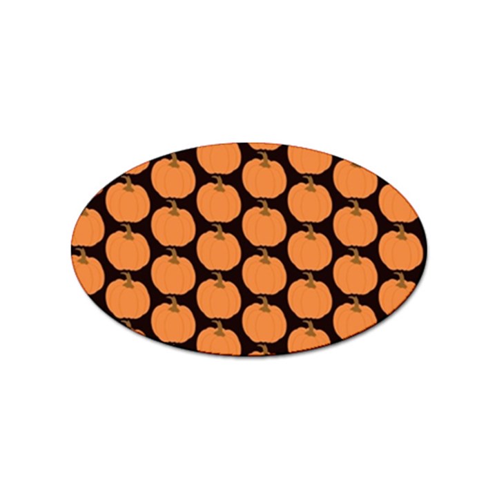 Black And Orange Pumpkin Sticker Oval (10 pack)