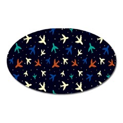 Blue Sky Airplanes Planes Oval Magnet by ConteMonfrey