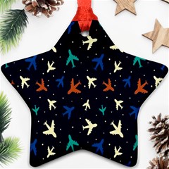 Blue Sky Airplanes Planes Star Ornament (two Sides)