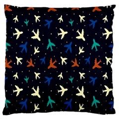 Blue Sky Airplanes Planes Standard Premium Plush Fleece Cushion Case (two Sides) by ConteMonfrey