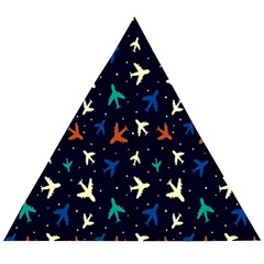 Blue Sky Airplanes Planes Wooden Puzzle Triangle by ConteMonfrey