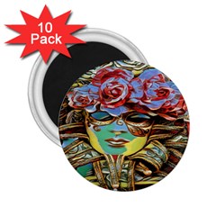 Carnival Mask - Venetian Mask - Italy Vintage 2 25  Magnets (10 Pack)  by ConteMonfrey