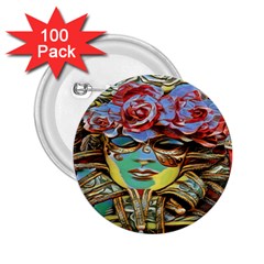 Carnival Mask - Venetian Mask - Italy Vintage 2 25  Buttons (100 Pack)  by ConteMonfrey