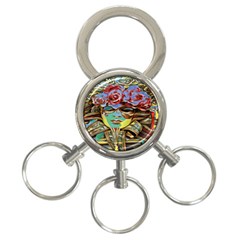 Carnival Mask - Venetian Mask - Italy Vintage 3-ring Key Chain by ConteMonfrey