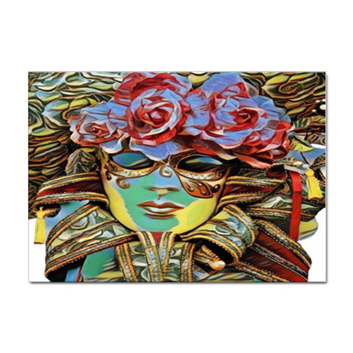 Carnival Mask - Venetian Mask - Italy Vintage Sticker A4 (100 pack)