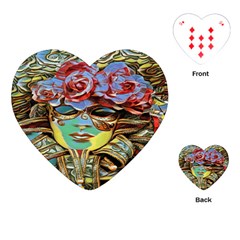 Carnival Mask - Venetian Mask - Italy Vintage Playing Cards Single Design (heart)