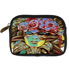 Carnival Mask - Venetian Mask - Italy Vintage Digital Camera Leather Case by ConteMonfrey