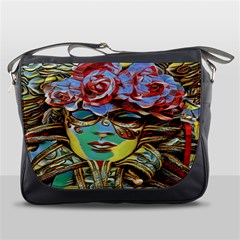 Carnival Mask - Venetian Mask - Italy Vintage Messenger Bag by ConteMonfrey