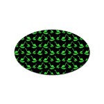 Green neon dinos Sticker (Oval) Front