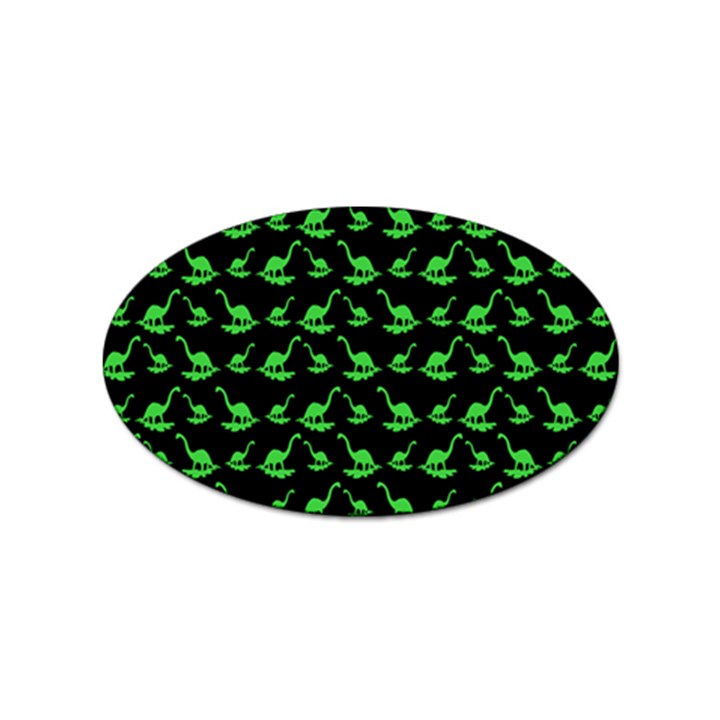 Green neon dinos Sticker (Oval)