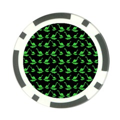 Green Neon Dinos Poker Chip Card Guard (10 Pack) by ConteMonfrey