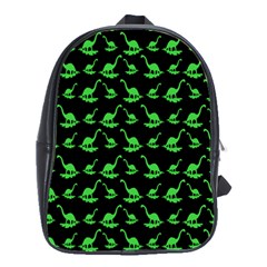 Green Neon Dinos School Bag (large) by ConteMonfrey