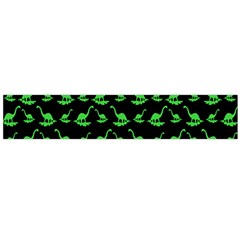 Green Neon Dinos Large Premium Plush Fleece Scarf 