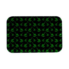 Green Neon Dinos Open Lid Metal Box (silver)  