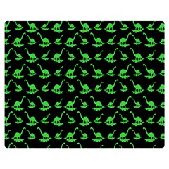 Green Neon Dinos Premium Plush Fleece Blanket (medium) by ConteMonfrey