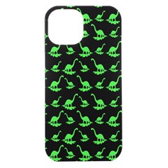 Green Neon Dinos Iphone 15 Plus Black Uv Print Pc Hardshell Case by ConteMonfrey