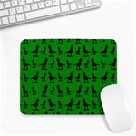 Dinos on a green background Small Mousepad Front