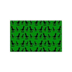 Dinos on a green background Sticker Rectangular (100 pack)