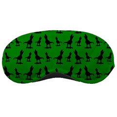 Dinos on a green background Sleep Mask