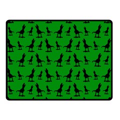 Dinos on a green background Two Sides Fleece Blanket (Small)