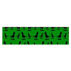 Dinos on a green background Oblong Satin Scarf (16  x 60 )