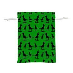 Dinos on a green background Lightweight Drawstring Pouch (L)