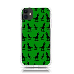 Dinos on a green background iPhone 11 TPU UV Print Case