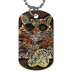 Cats Are Cooler Cat In Glasses Dog Tag (one Side) by ConteMonfrey