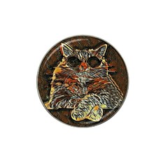 Cats Are Cooler cat in glasses Hat Clip Ball Marker