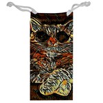 Cats Are Cooler cat in glasses Jewelry Bag Back