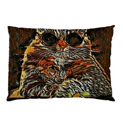 Cats Are Cooler Cat In Glasses Pillow Case by ConteMonfrey