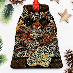 Cats Are Cooler Cat In Glasses Bell Ornament (two Sides)