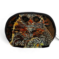 Cats Are Cooler cat in glasses Accessory Pouch (Medium)