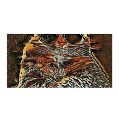 Cats Are Cooler cat in glasses Satin Wrap 35  x 70 