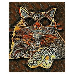 Cats Are Cooler cat in glasses Drawstring Bag (Small)