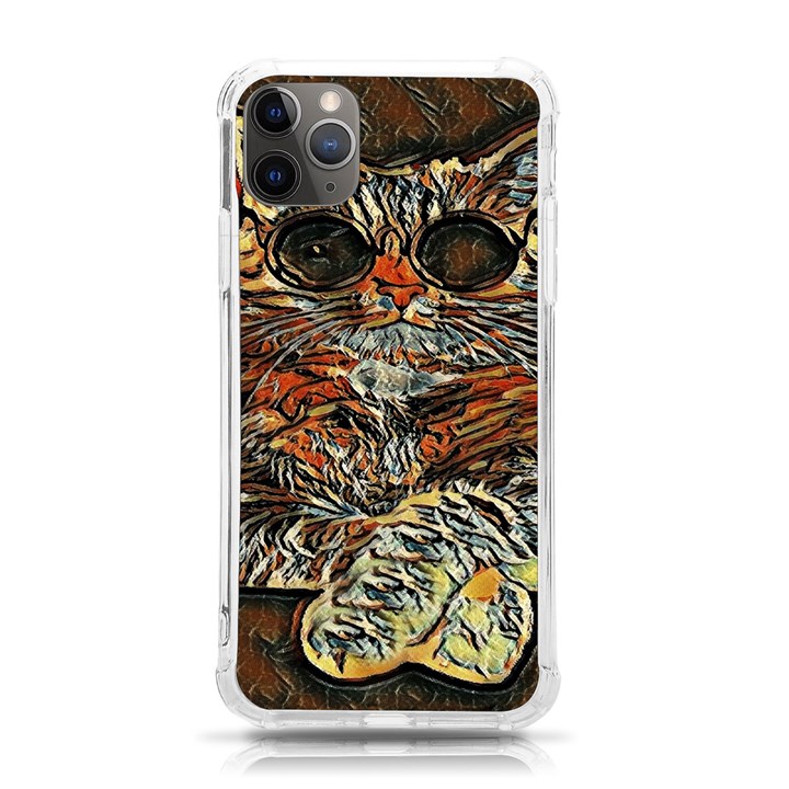 Cats Are Cooler cat in glasses iPhone 11 Pro Max 6.5 Inch TPU UV Print Case