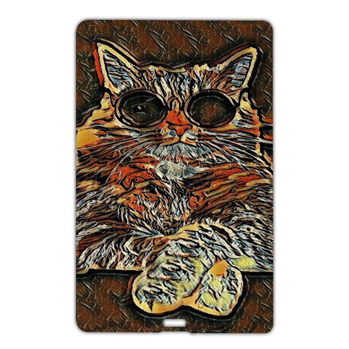 Cats Are Cooler cat in glasses Name Card Style USB Flash Drive