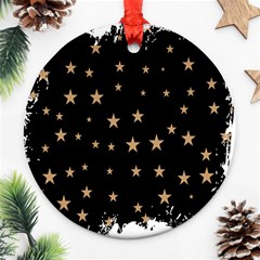 Little Stars Pattern Round Ornament (two Sides)