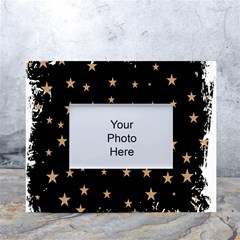 Little Stars Pattern White Tabletop Photo Frame 4 x6  by ConteMonfrey