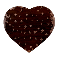 Little Stars Pattern Heart Wood Jewelry Box by ConteMonfrey