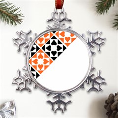 Aesthetic Hearts Metal Large Snowflake Ornament by ConteMonfrey