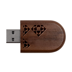 Aesthetic Hearts Wood Oval Usb Flash Drive by ConteMonfrey