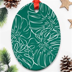 Tropical Green Monstera  Ornament (oval)