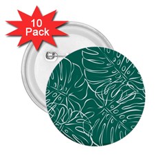 Tropical Green Monstera  2 25  Buttons (10 Pack)  by ConteMonfrey